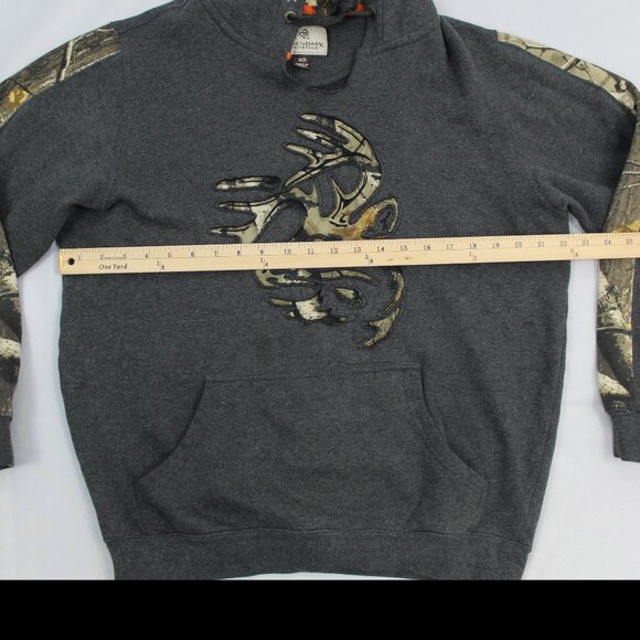 Legendary Whitetails Hoodie Sweatshirt Mens Size Medium Gray Camo Deer Logo - Picture 8 of 10